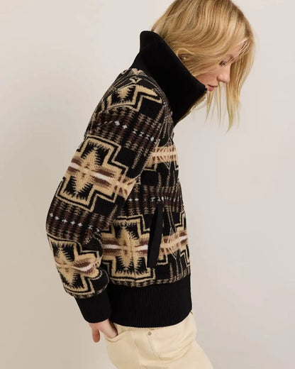 WOMEN'S HARDING FOXGLOVE FLEECE BOMBER JACKET