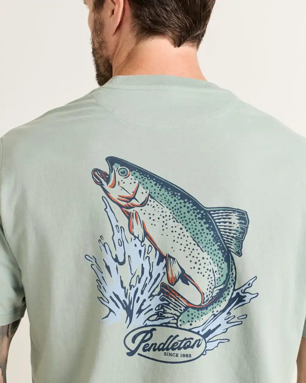 MEN'S SHORT-SLEEVE DESCHUTES SALMON GRAPHIC TEE