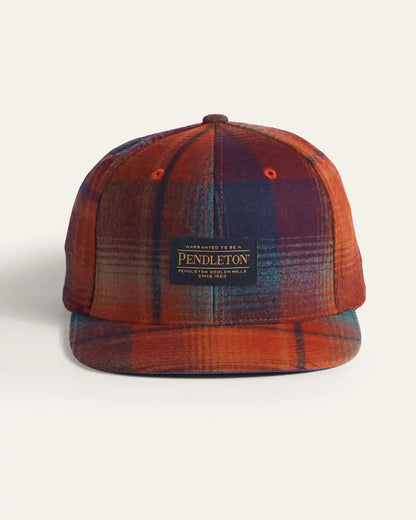 PLAID FLAT BRIM HAT