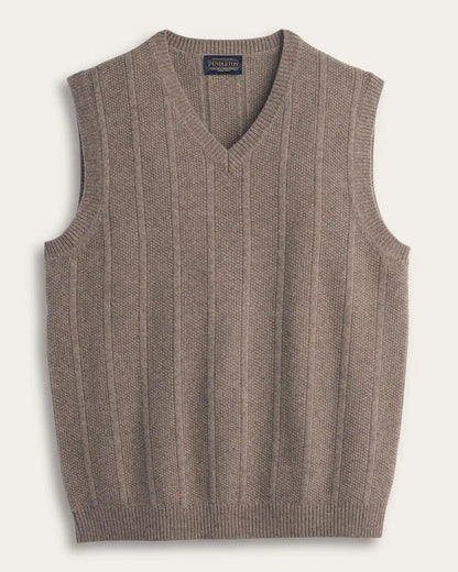 MEN'S MIXED STITCH MERINO SWEATER VEST