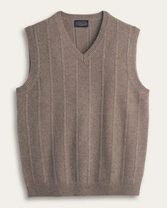 MEN'S MIXED STITCH MERINO SWEATER VEST