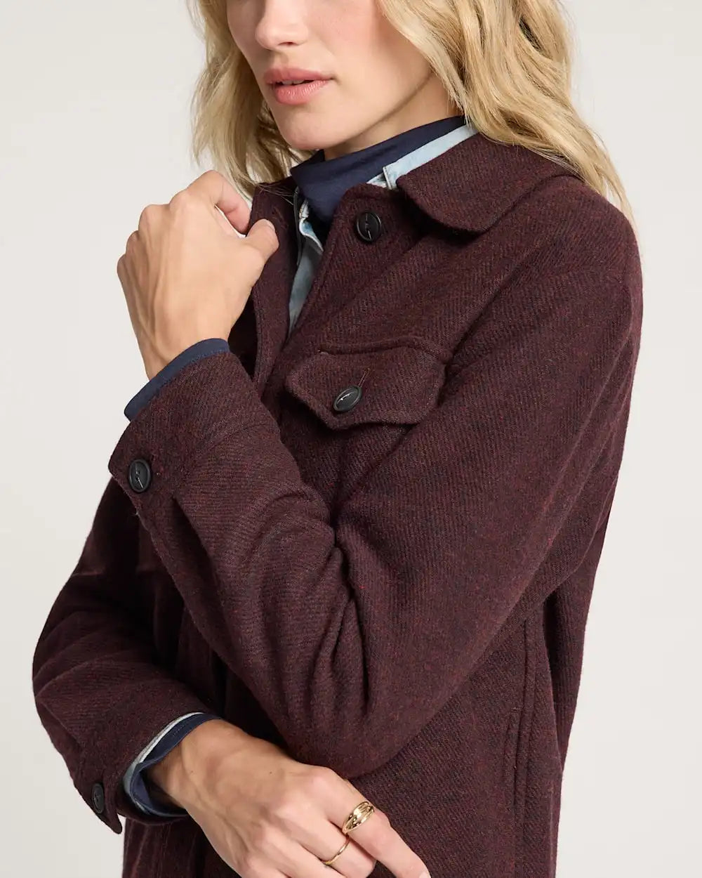WOMEN'S WOOL SHIRT JACKET