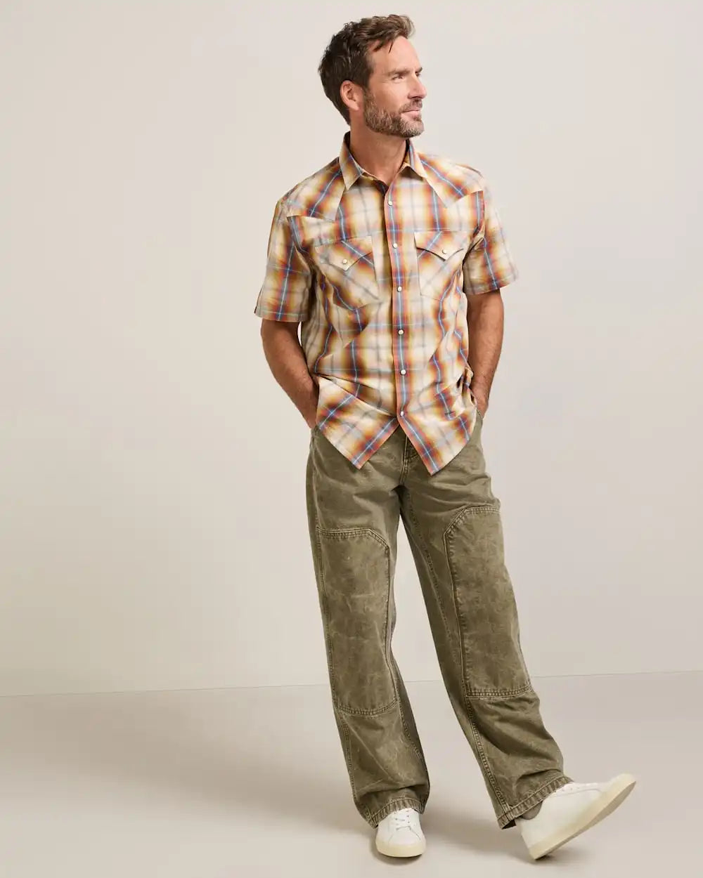 MEN'S SHORT-SLEEVE PLAID FRONTIER SHIRT