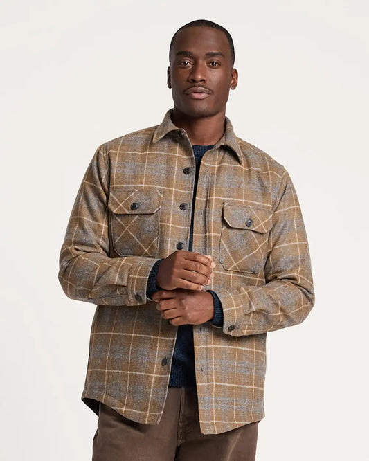 MEN'S PLAID QUILTED CPO JACKET