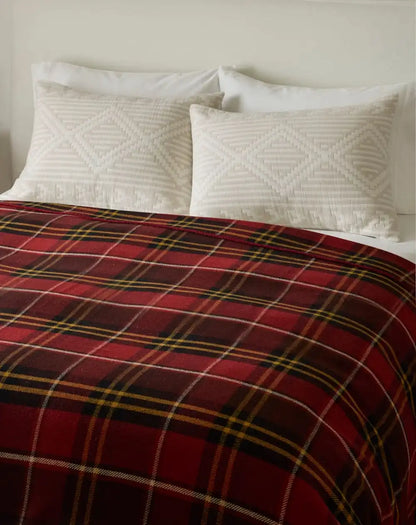 ECO-WISE WOOL PLAID/STRIPE BLANKET