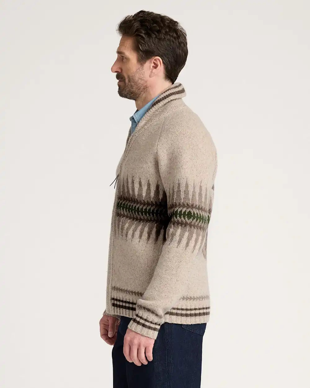 MEN'S SAWTOOTH BUCK LAMBSWOOL ZIP CARDIGAN