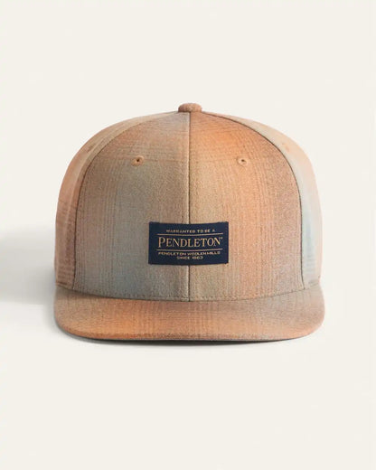 PLAID FLAT BRIM HAT