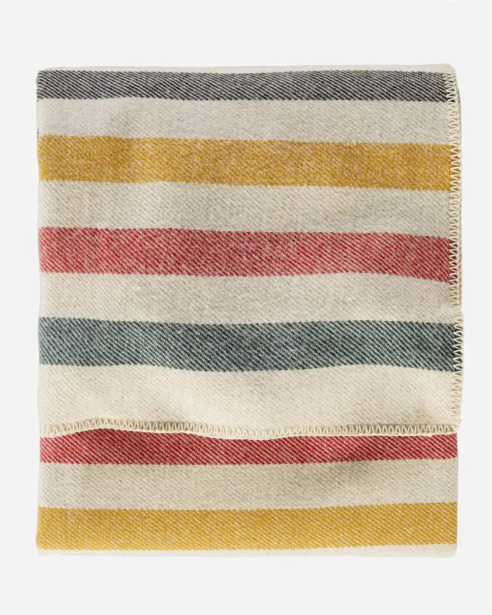 ECO-WISE WOOL PLAID/STRIPE BLANKET