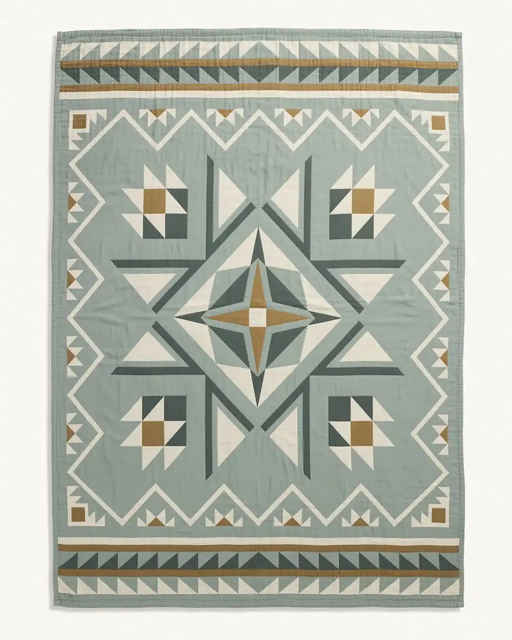QUILTED STAR COTTON MATELASSE COVERLET SET