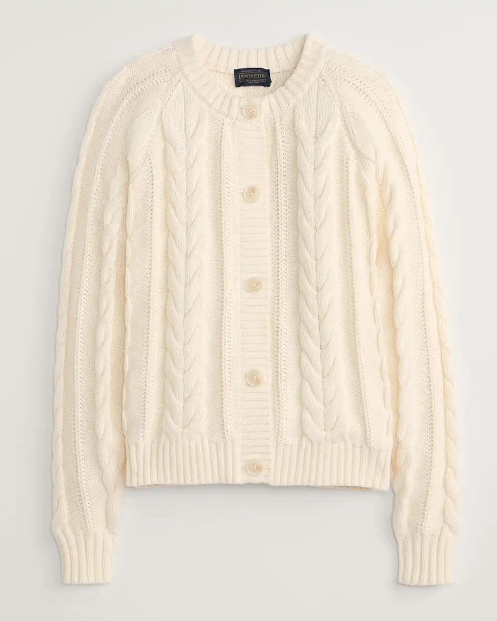 WOMEN'S COTTON CABLE CARDIGAN