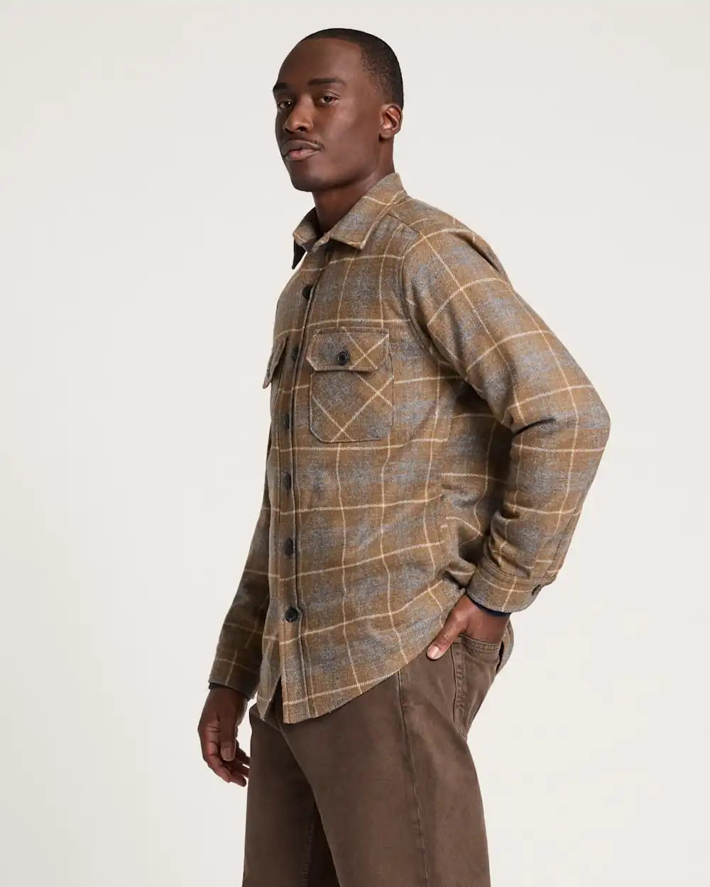 MEN'S PLAID QUILTED CPO JACKET