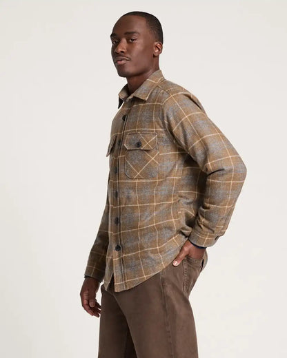 MEN'S PLAID QUILTED CPO JACKET