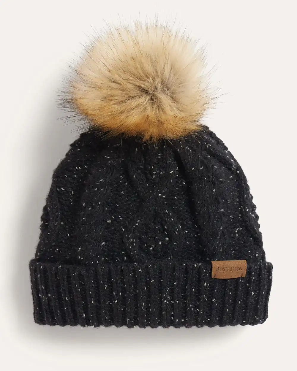 CABLE KNIT POM BEANIE