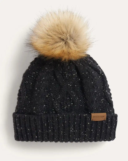 CABLE KNIT POM BEANIE