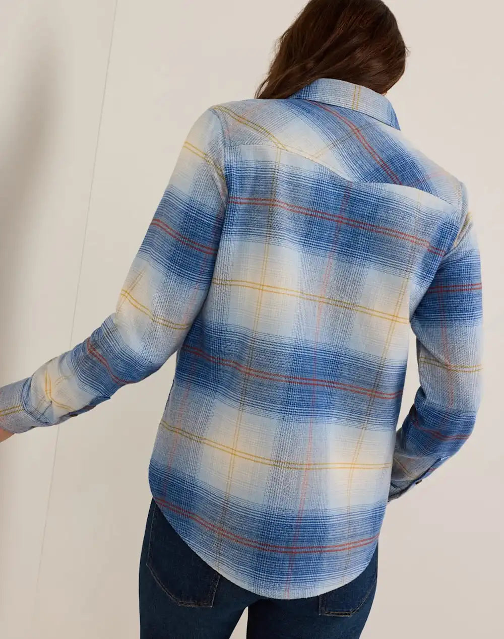 WOMEN'S PLAID COTTON FLANNEL RELAXED SHIRT