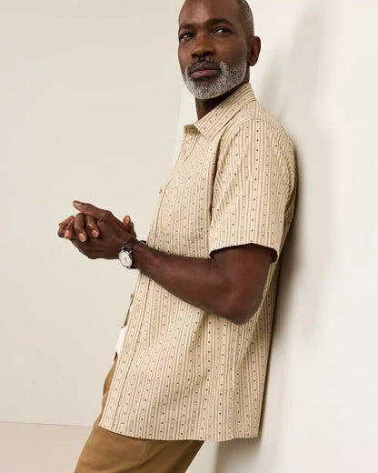 MEN'S SHORT-SLEEVE SHORELINE COTTON SHIRT