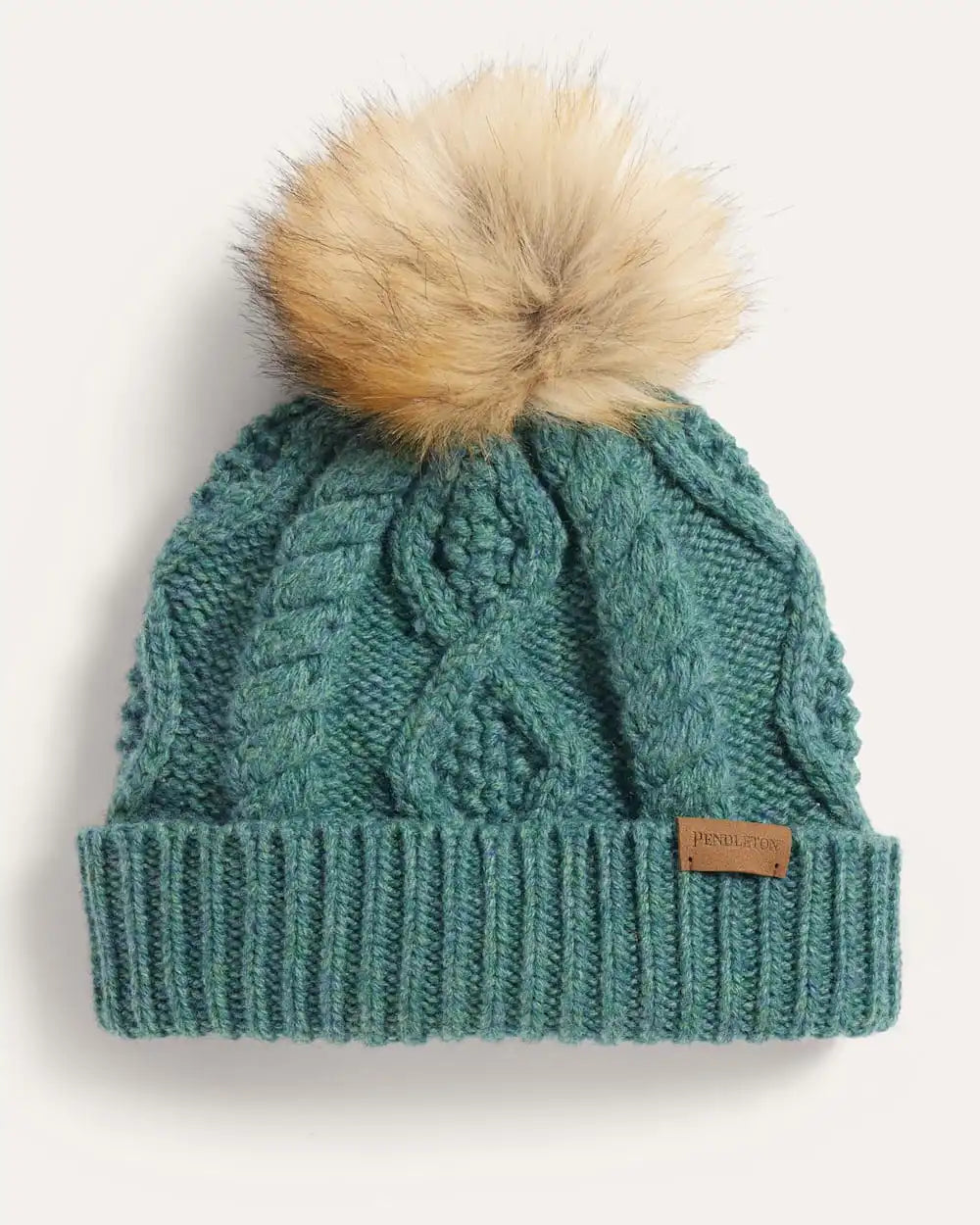 CABLE KNIT POM BEANIE
