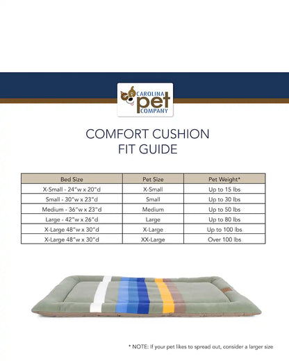ACADIA NATIONAL PARK PET BED - COMFORT CUSHION
