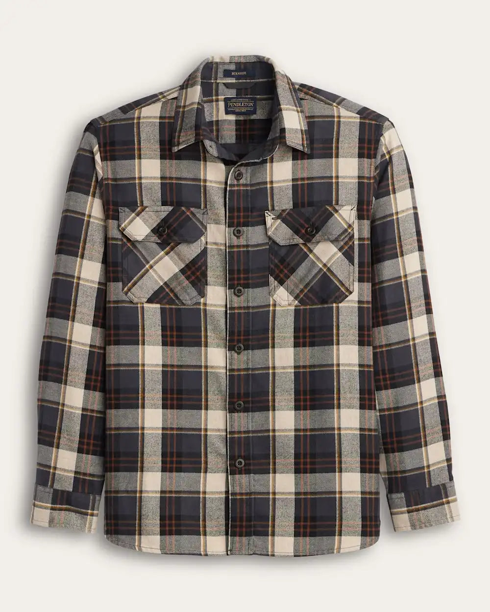 MEN'S PLAID BURNSIDE COTTON FLANNEL SHIRT