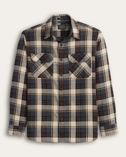 MEN'S PLAID BURNSIDE COTTON FLANNEL SHIRT