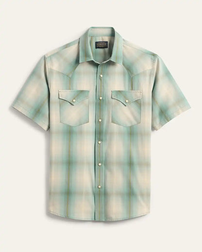 MEN'S SHORT-SLEEVE PLAID FRONTIER SHIRT