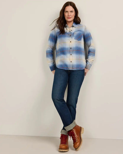 WOMEN'S PLAID COTTON FLANNEL RELAXED SHIRT