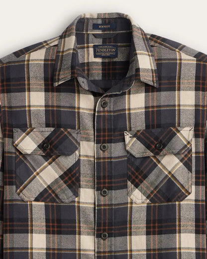 MEN'S PLAID BURNSIDE COTTON FLANNEL SHIRT