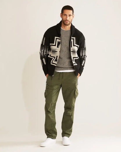 MEN'S HARDING LAMBSWOOL ZIP CARDIGAN
