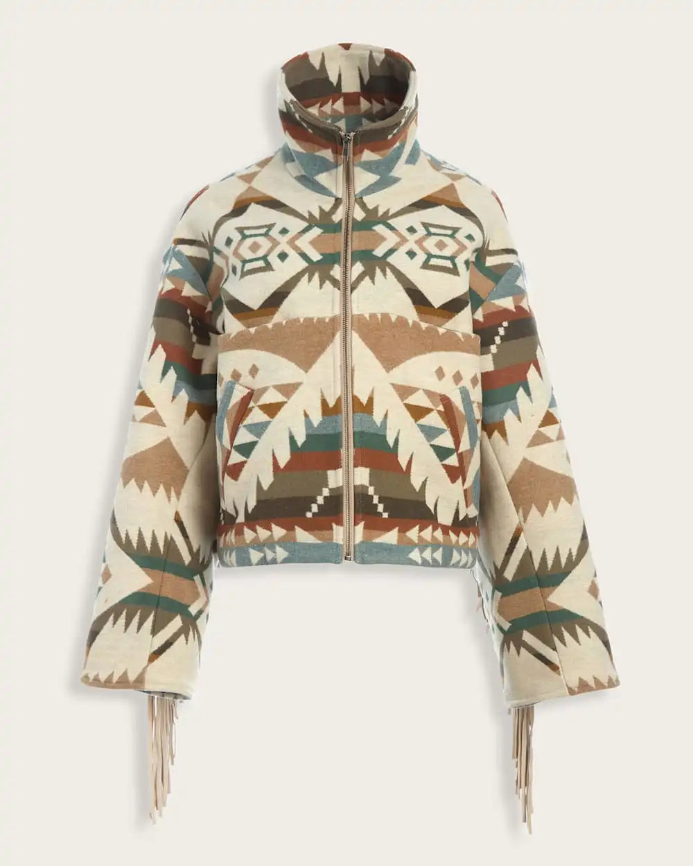 LINDSEY THORNBURG X PENDLETON FRINGED ARCHER JACKET