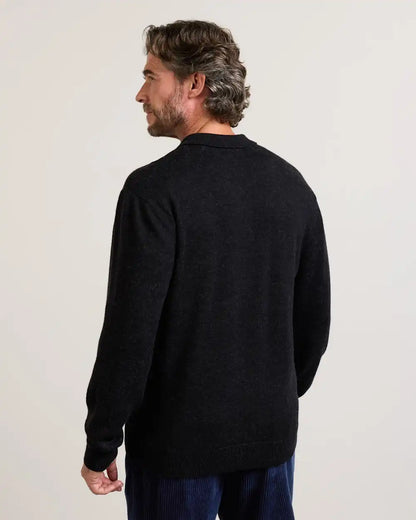 MEN'S MERINO POLO SWEATER