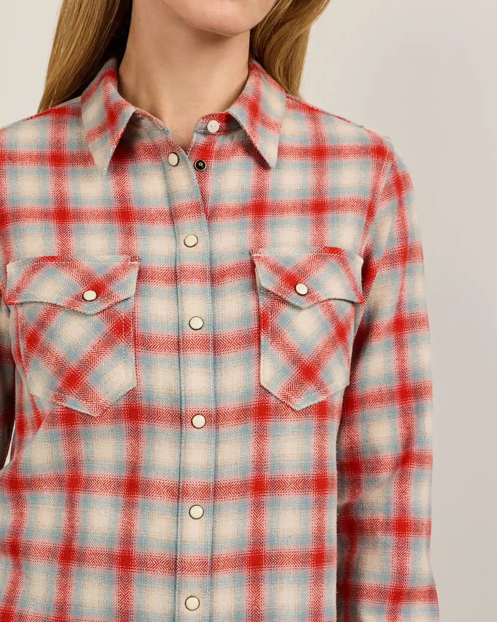 WOMEN'S PLAID WOOL GAMBLER SHIRT