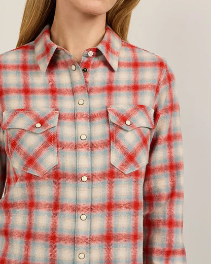WOMEN'S PLAID WOOL GAMBLER SHIRT