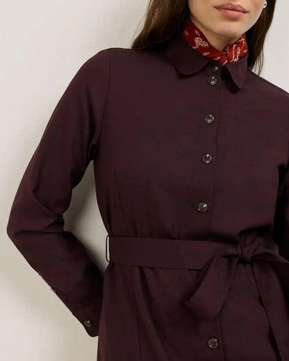 WOMEN'S WORSTED WOOL SHIRT DRESS