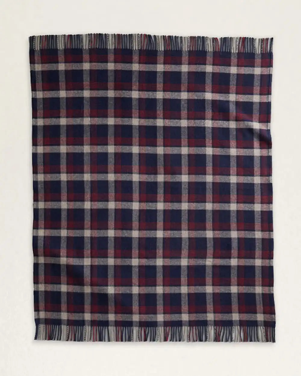 ECO-WISE WOOL FRINGED THROW