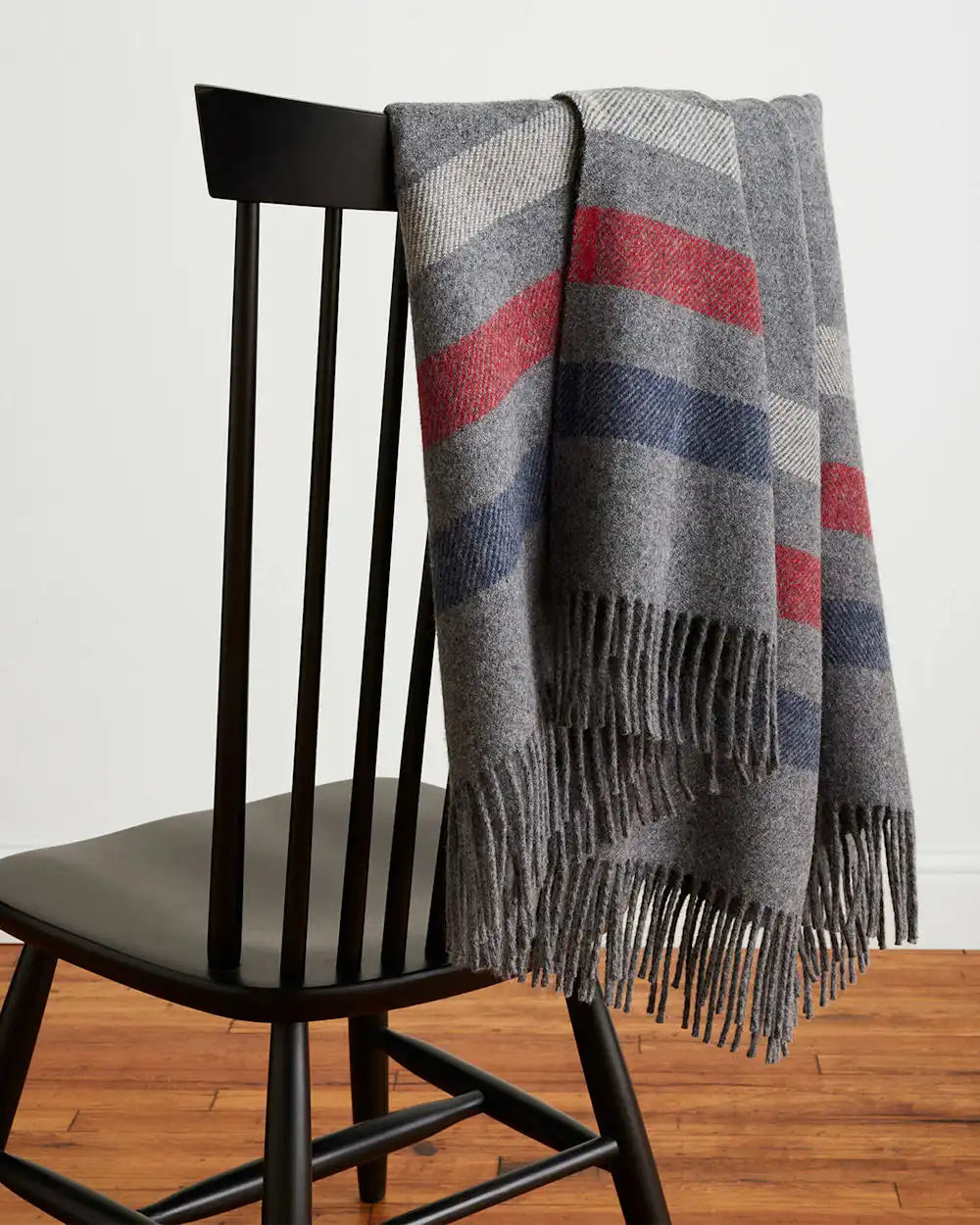 ECO-WISE WOOL FRINGED THROW