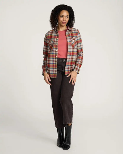 WOMEN'S PLAID WOOL GAMBLER SHIRT