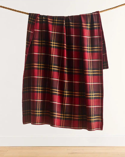 ECO-WISE WOOL PLAID/STRIPE BLANKET