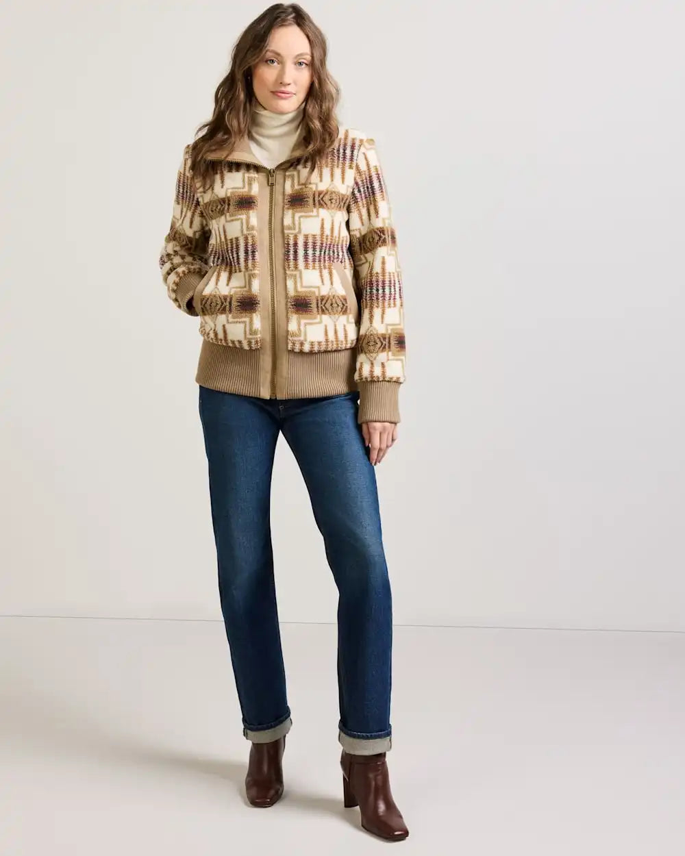 WOMEN'S HARDING FOXGLOVE FLEECE BOMBER JACKET