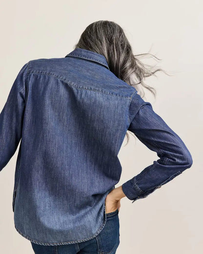 WOMEN'S CHAMBRAY PERFECT ONE POCKET SHIRT