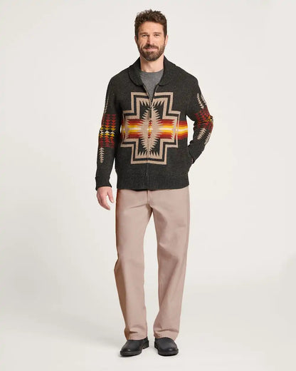 MEN'S HARDING LAMBSWOOL ZIP CARDIGAN