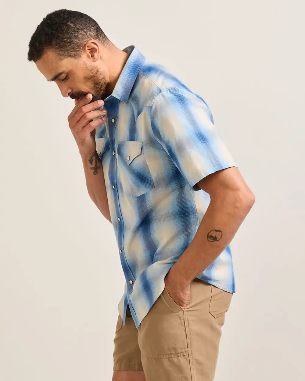 MEN'S SHORT-SLEEVE PLAID FRONTIER SHIRT