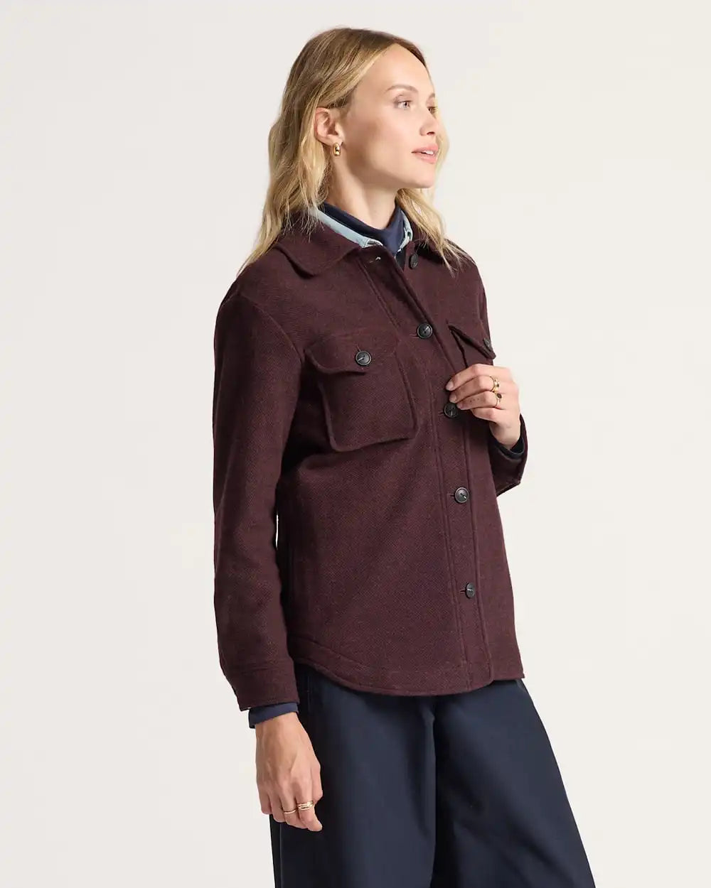 WOMEN'S WOOL SHIRT JACKET