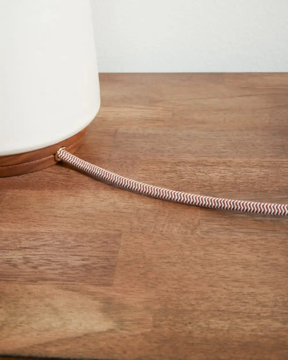 HANDMADE STONEWARE & WOOD TABLE LAMP