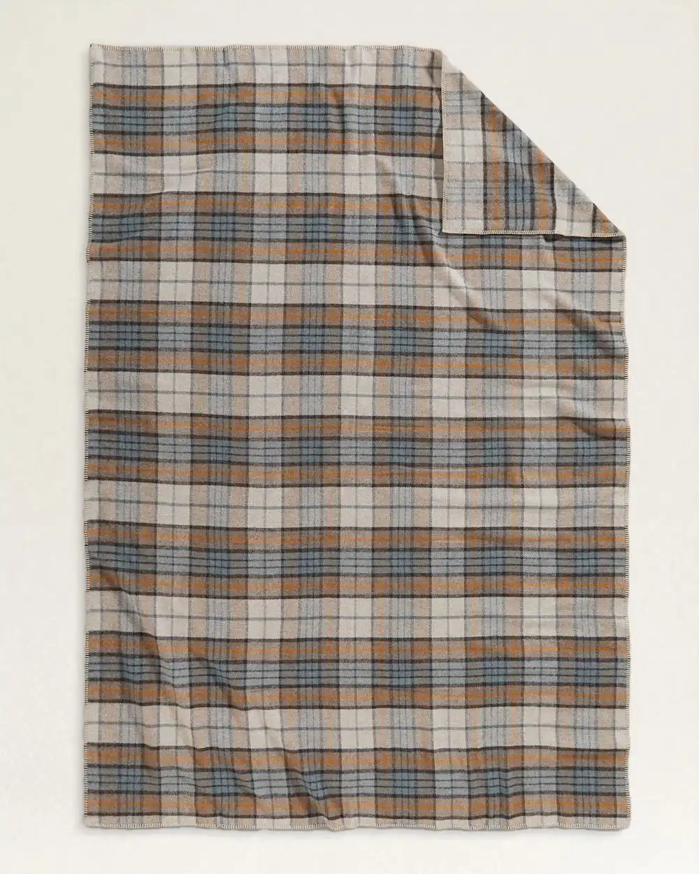 ECO-WISE WOOL PLAID/STRIPE BLANKET