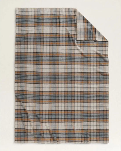 ECO-WISE WOOL PLAID/STRIPE BLANKET