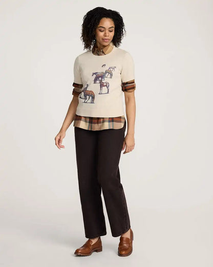 WOMEN'S WILD HORSE COTTON SWEATER