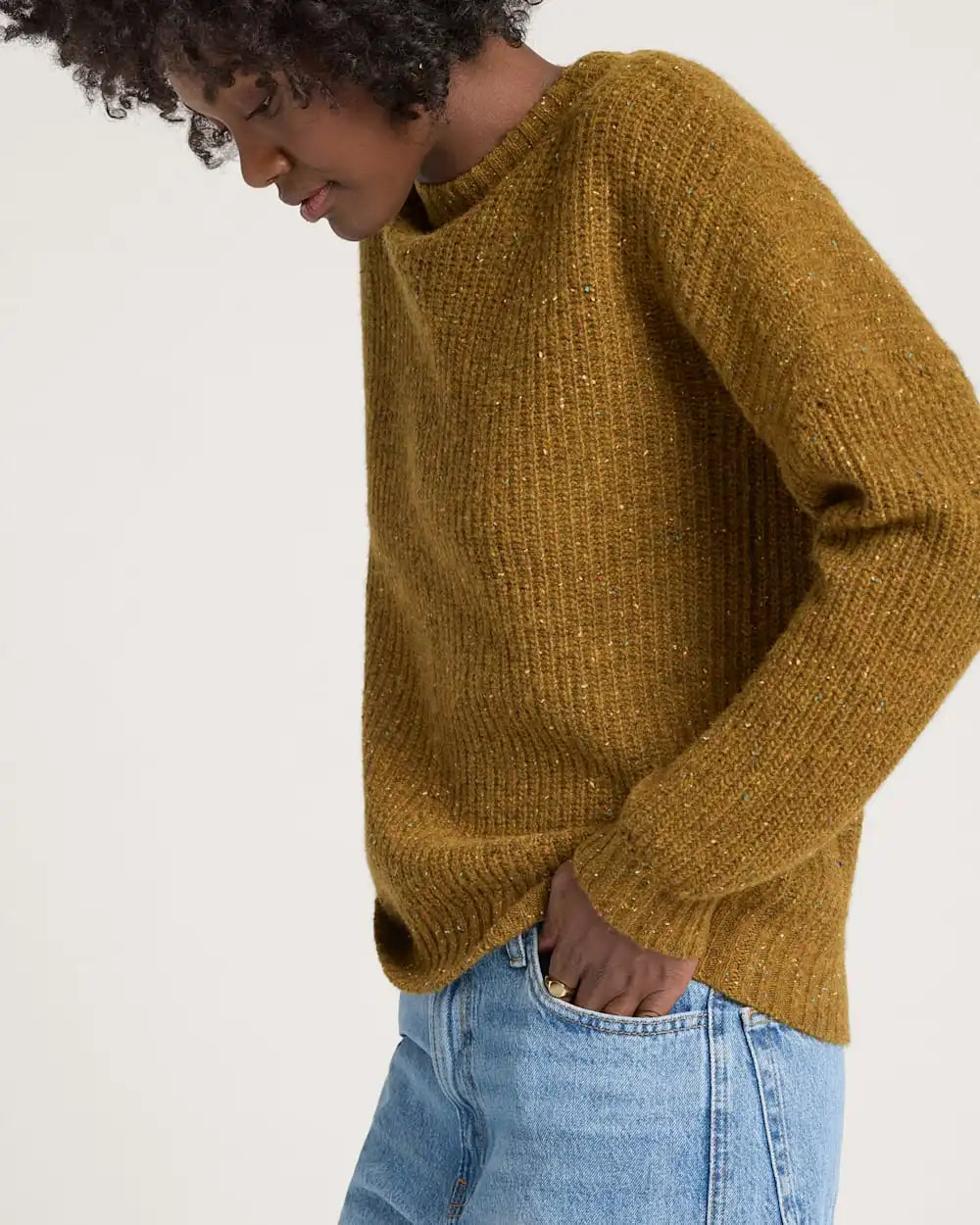 WOMEN'S DONEGAL EYELET SWEATER