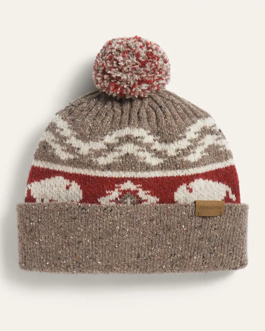 BISON LAMBSWOOL POM BEANIE