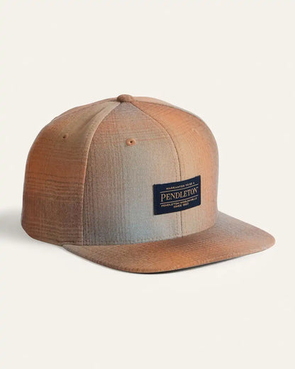 PLAID FLAT BRIM HAT