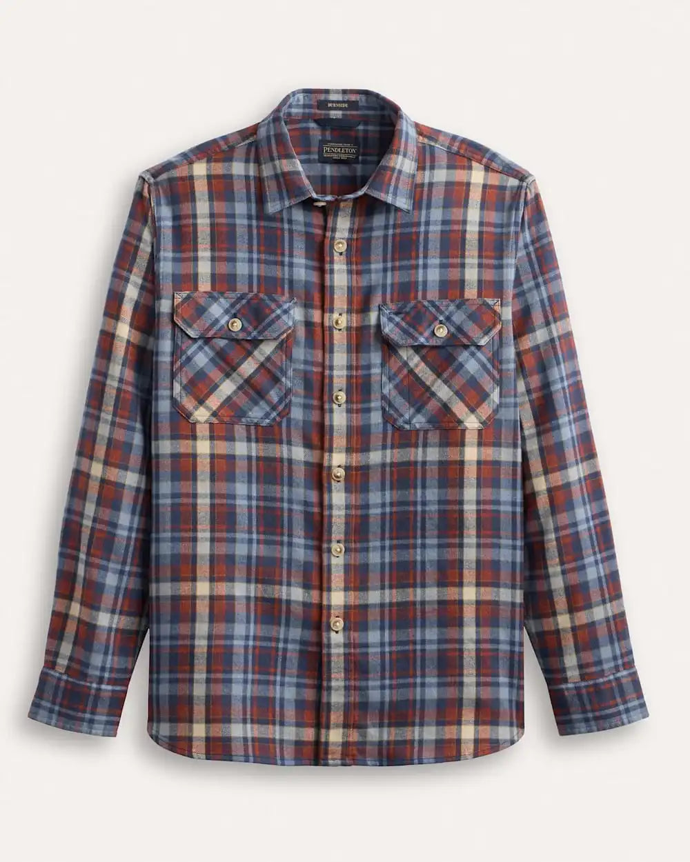 MEN'S PLAID BURNSIDE COTTON FLANNEL SHIRT